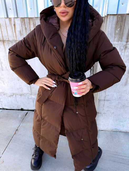 Choco Long Hooded Jacket "BEST CHOICE" FC85
